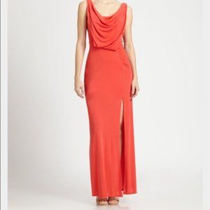 bcbg max azaria coral cowl drape dress